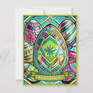 Ostermotiv farbiger Tecknad mit Ostereier 13553