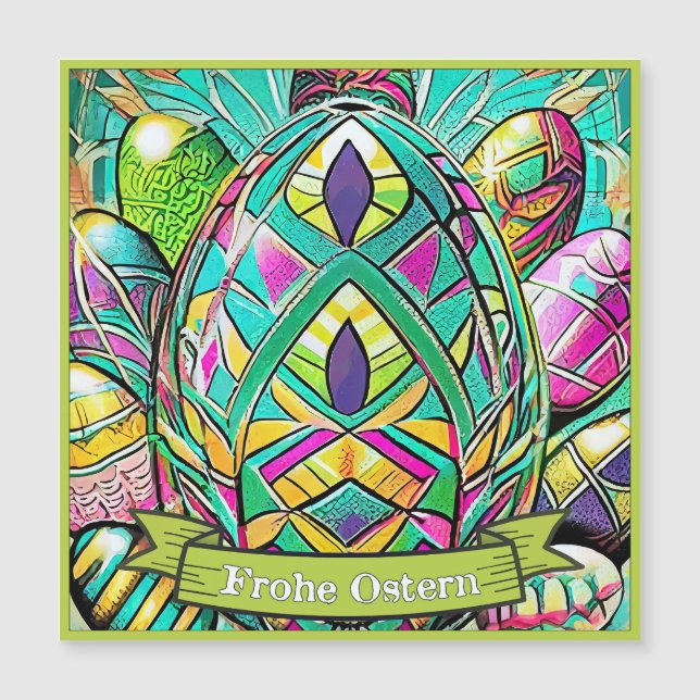 Ostermotiv farbiger Tecknad mit Ostereier 90732 (Framsida)