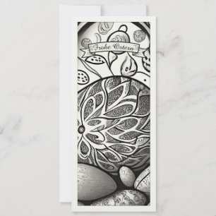 Ostermotiv monokrom Tecknad mit Ostereier 97330