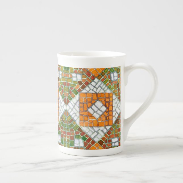 ÖSTERN MOSAIC Bone China Mugg Benporslin Mugg (Höger)