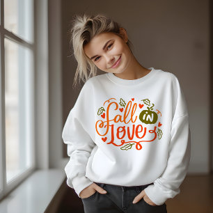 ÖSTERN TEMED RETRO FALL I KÄRLEK TYPOGRAFI T SHIRT