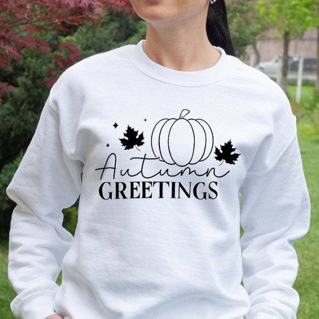 ÖSTERN THEMED RETRO AUTUMN HÄLSNING PUMPKIN T SHIRT (Skapare uppladdad)