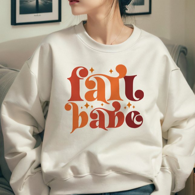 ÖSTERN THEMED RETRO FALL BABE SWEATSHIRT T SHIRT (Skapare uppladdad)