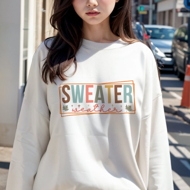 ÖSTERN THEMED RETRO SWEATER WEATHER T SHIRT (Skapare uppladdad)