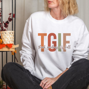 ÖSTERN THEMED TGIF THANK SA ATT DET ÄR FALL FUNNY T SHIRT