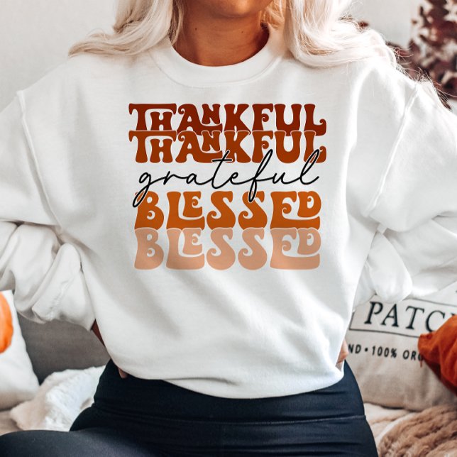ÖSTERN THEMED THANKFUL GRATEFUL BLESSED T SHIRT (Skapare uppladdad)