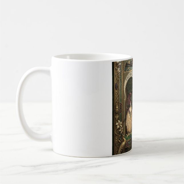 Österns falkar - Art Nouveau-falkjakt Kaffemugg (Vänster)