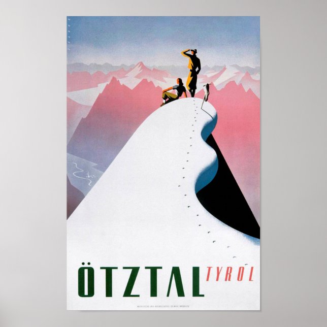 " Österreich: 1930er/heute Tirol - Winter Reise  Poster (Framsidan)