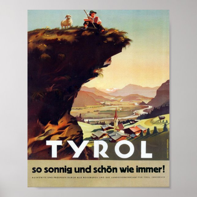 " Österreich: 1947/heute Tirol - Sommer Reise Poster (Framsidan)