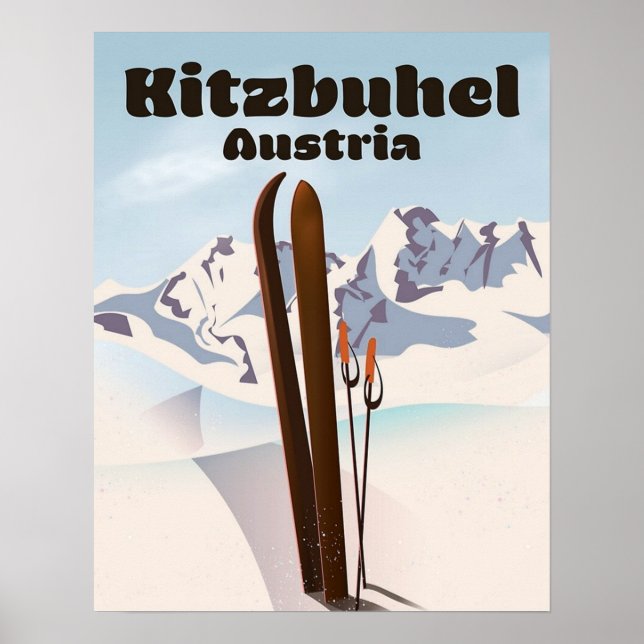 " Österreich: 2021/heute Kitzbuhel - Wintersport Poster (Framsidan)