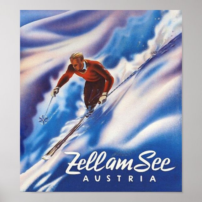 " Österreich: 2021/heute - Vintage Winter Reise  Poster (Framsidan)