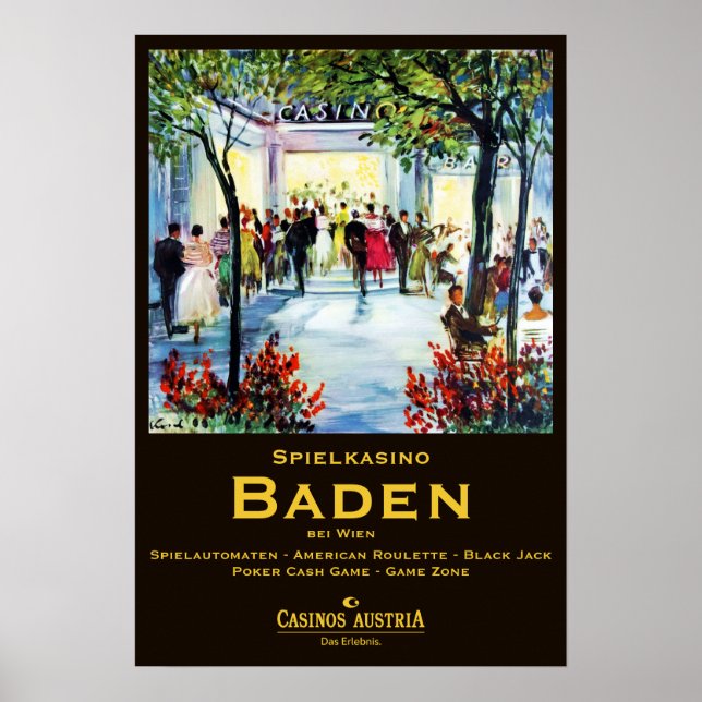 " Österreich: 2021/heute Wien - Casino Baden Poster (Framsidan)