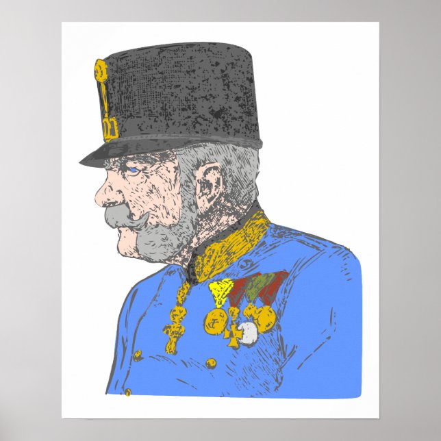 Österreich Kaiser Habsburg Franz Joseph Poster (Framsidan)