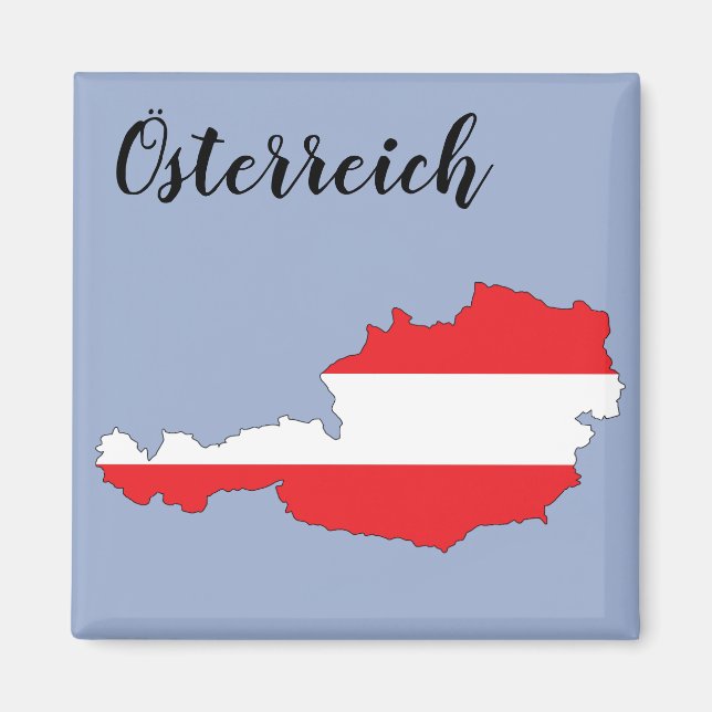 Österreich Österreich Österreich Österreich Flagga Magnet (Framsidan)