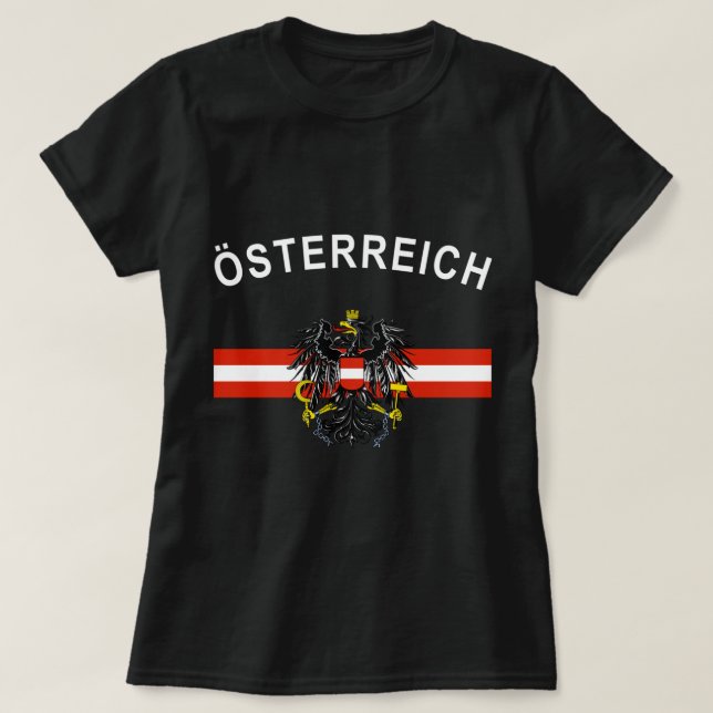 Österreich Österreich österrikisk Emblem T Shirt (Design framsida)