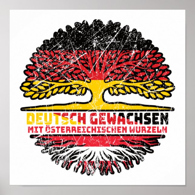 Österreich Österreichisch Deutsch Deutschland Baum Poster (Framsidan)