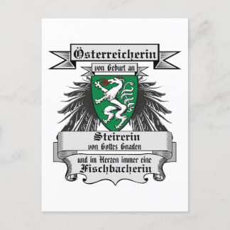 Österreich Steirerin von Gottes Gnaden Wappen Vykort