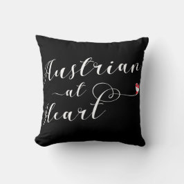 Österreichische Heart Throw Cushion, Österrike Kudde