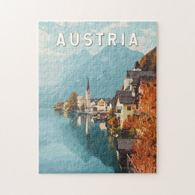 Österreichische Travel Art Vintage Pussel (Vertikal)