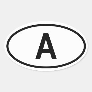 Österrike ’A’ Ovalt Klistermärke