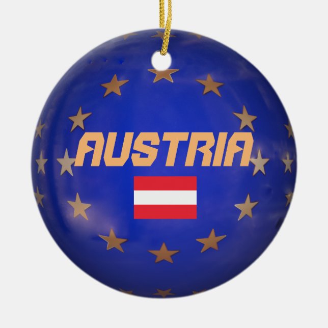 Österrike Europeiska unionen Ceramic Ornament (Framsidan)