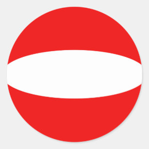 Österrike Fisheye Flagga Klistermärke