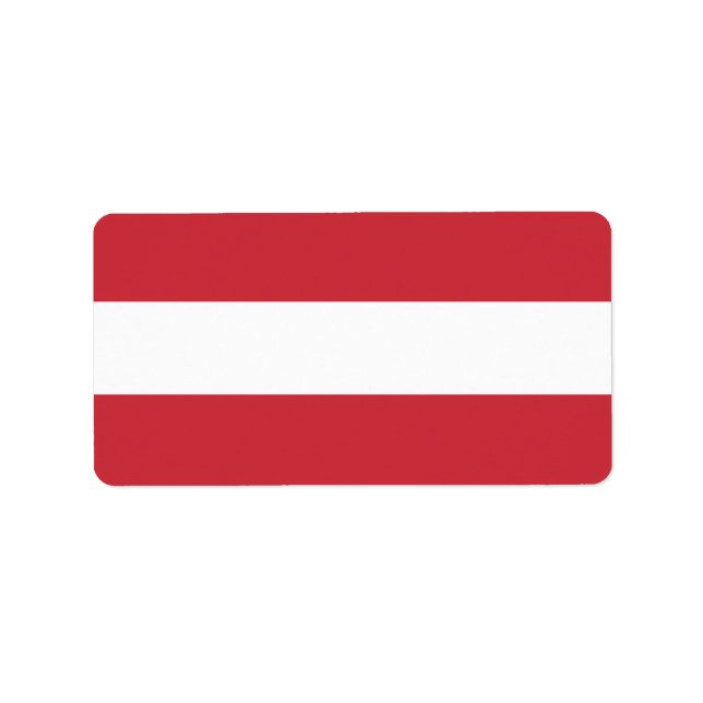 Österrike flagga adressetikett (Framsidan)