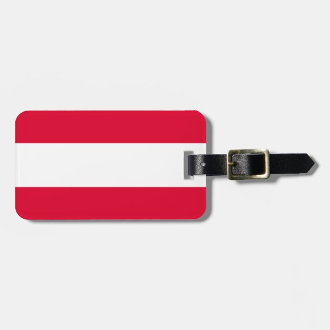 Österrike flagga bagagebricka (Horisontell Framsida)