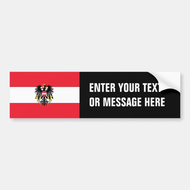 Österrike Flagga Bildekal (Framsidan)