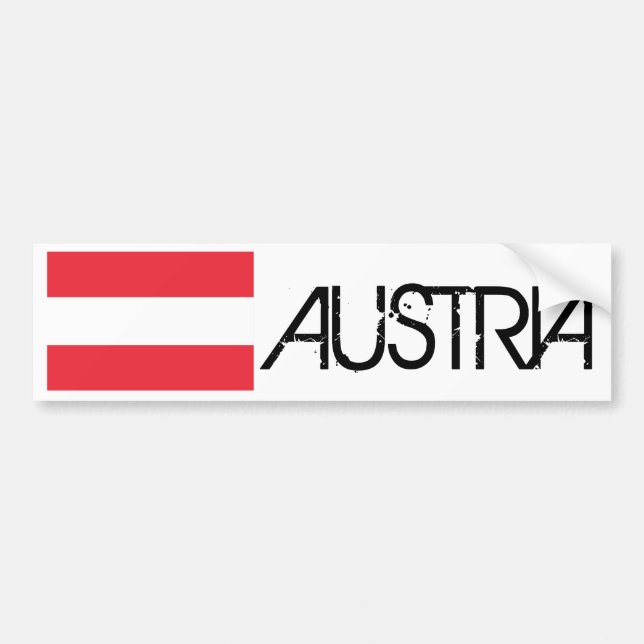 Österrike flagga bildekal (Framsidan)
