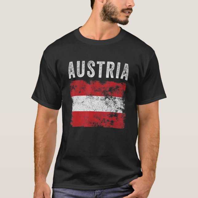 Österrike Flagga Distress Manar Women Kids österri T Shirt (Framsida)