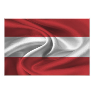Österrike Flagga Fototryck