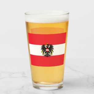 Österrike Flagga Glaskopp