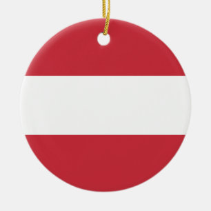 Österrike flagga julgransprydnad keramik