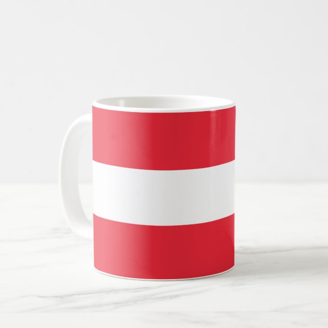 Österrike Flagga Kaffemugg (Framsida vänster)