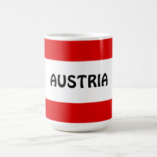 Österrike, flagga kaffemugg