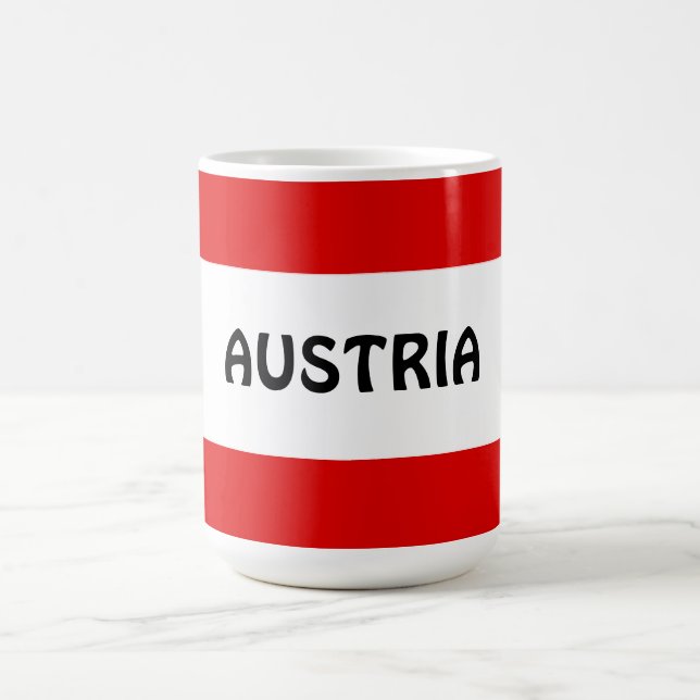 Österrike, flagga kaffemugg (Center)