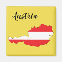 Österrike Flagga Karta