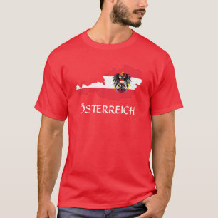 Österrike Flagga Karta ’Österreich’ T-Shirt
