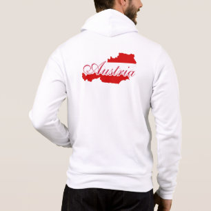 Österrike flagga karta t shirt