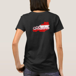 Österrike flagga karta t shirt