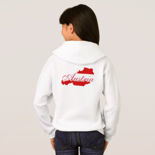 Österrike flagga karta t shirt
