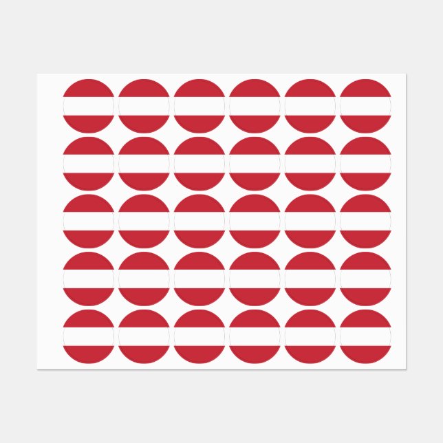 Österrike flagga klistermärke (Ark)