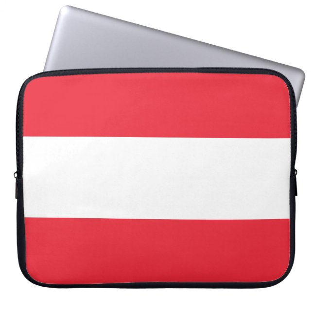 Österrike Flagga Laptop Fodral (Framsidan)