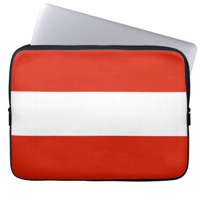Österrike Flagga Laptop sleeve (Framsidan)