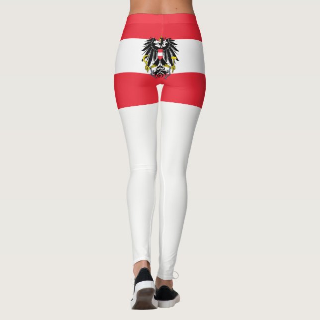 Österrike Flagga Leggings (Baksida)
