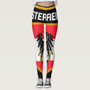 Österrike Flagga Leggings