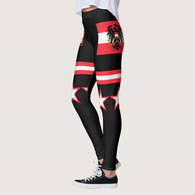 Österrike Flagga Leggings (Vänster)