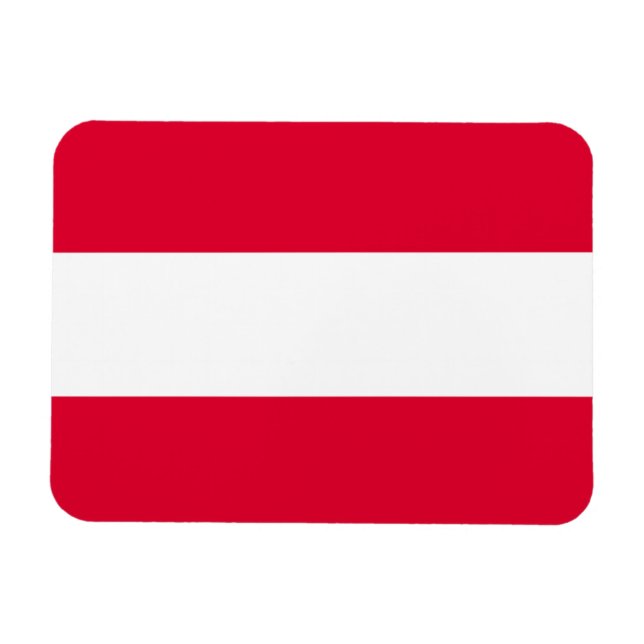 Österrike Flagga Magnet (Horisontell)