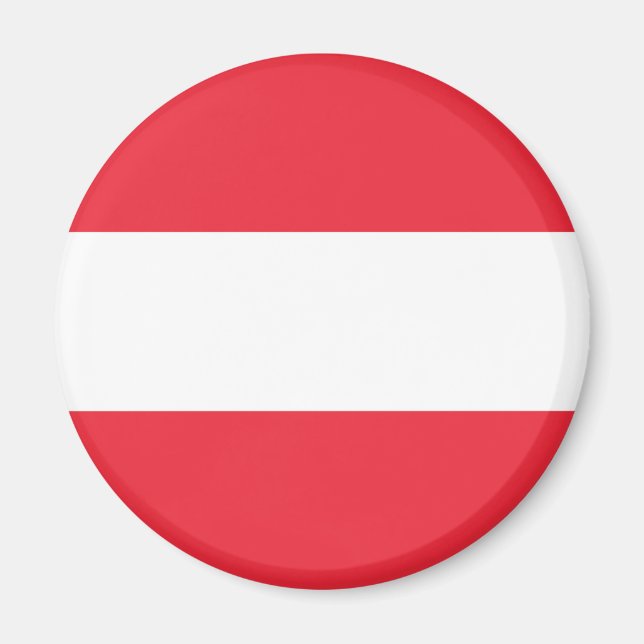 Österrike Flagga Magnet (Framsidan)